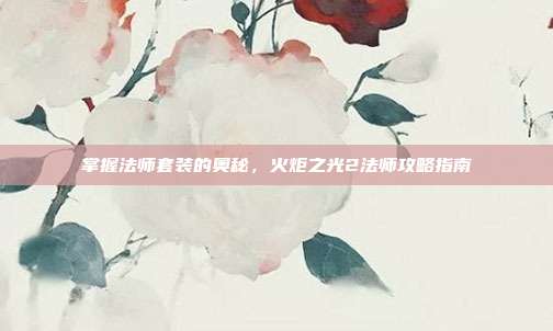 掌握法师套装的奥秘,火炬之光2法师攻略指南-第1张图片-速奇网 掌握法师套装的奥秘,火炬之光2法师攻略指南-第1张图片-速奇网
