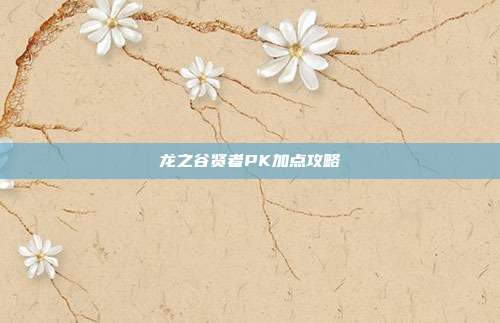 龙之谷贤者PK加点攻略-第1张图片-速奇网 龙之谷贤者PK加点攻略-第1张图片-速奇网