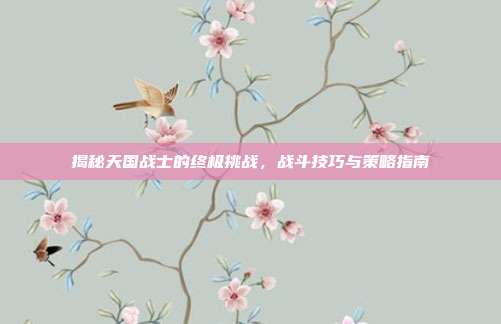 揭秘天国战士的终极挑战,战斗技巧与策略指南-第1张图片-速奇网 揭秘天国战士的终极挑战,战斗技巧与策略指南-第1张图片-速奇网