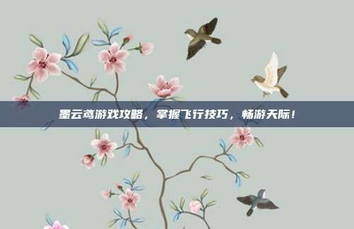 墨云鸢游戏攻略,掌握飞行技巧,畅游天际!-第1张图片-速奇网 墨云鸢游戏攻略,掌握飞行技巧,畅游天际!-第1张图片-速奇网