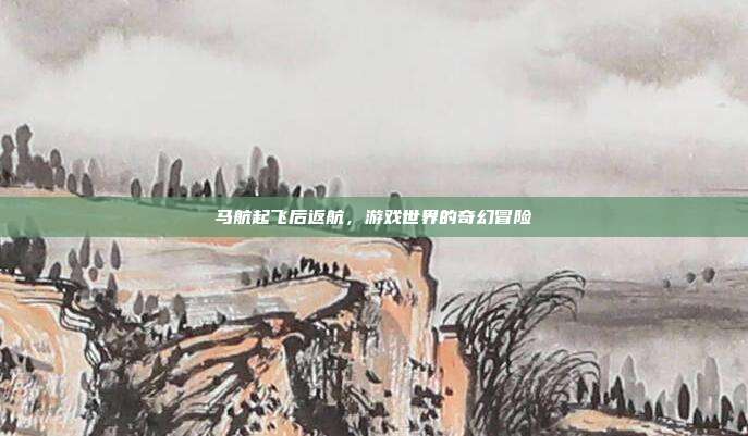 马航起飞后返航,游戏世界的奇幻冒险-第1张图片-速奇网 马航起飞后返航,游戏世界的奇幻冒险-第1张图片-速奇网