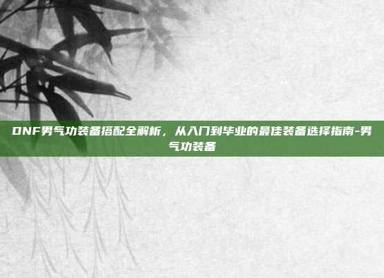 DNF男气功装备搭配全解析,从入门到毕业的最佳装备选择指南-男气功装备-第1张图片-速奇网 DNF男气功装备搭配全解析,从入门到毕业的最佳装备选择指南-男气功装备-第1张图片-速奇网