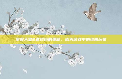 掌握天堂2透视镜的奥秘,成为游戏中的终极玩家-第1张图片-速奇网 掌握天堂2透视镜的奥秘,成为游戏中的终极玩家-第1张图片-速奇网