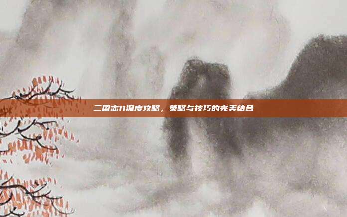 三国志11深度攻略，策略与技巧的完美结合-第1张图片-速奇网