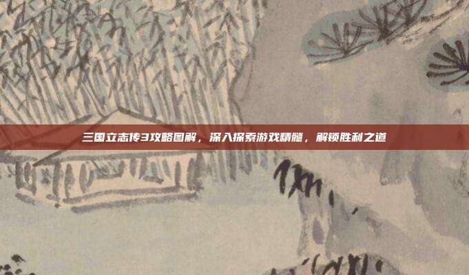 三国立志传3攻略图解,深入探索游戏精髓,解锁胜利之道-第1张图片-速奇网 三国立志传3攻略图解,深入探索游戏精髓,解锁胜利之道-第1张图片-速奇网