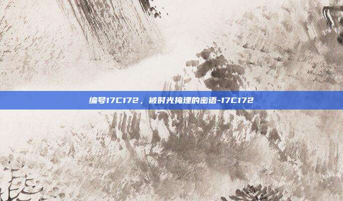 编号17C172,被时光掩埋的密语-17C172-第1张图片-速奇网 编号17C172,被时光掩埋的密语-17C172-第1张图片-速奇网