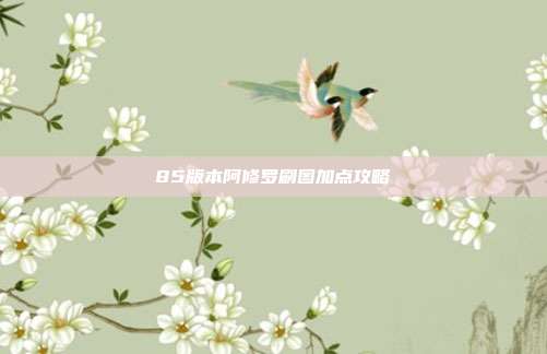 85版本阿修罗刷图加点攻略-第1张图片-速奇网 85版本阿修罗刷图加点攻略-第1张图片-速奇网