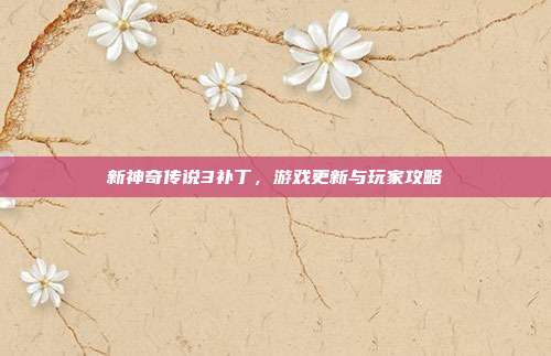 新神奇传说3补丁,游戏更新与玩家攻略-第1张图片-速奇网 新神奇传说3补丁,游戏更新与玩家攻略-第1张图片-速奇网
