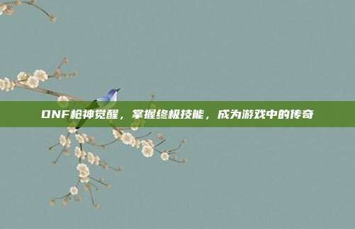 DNF枪神觉醒,掌握终极技能,成为游戏中的传奇-第1张图片-速奇网 DNF枪神觉醒,掌握终极技能,成为游戏中的传奇-第1张图片-速奇网