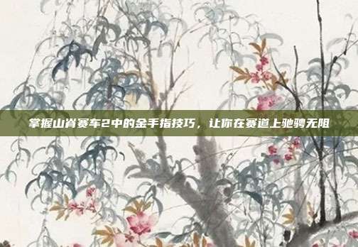 掌握山脊赛车2中的金手指技巧,让你在赛道上驰骋无阻-第1张图片-速奇网 掌握山脊赛车2中的金手指技巧,让你在赛道上驰骋无阻-第1张图片-速奇网