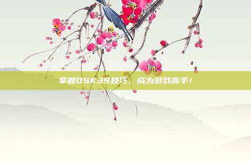 掌握OSK39技巧,成为游戏高手!-第1张图片-速奇网 掌握OSK39技巧,成为游戏高手!-第1张图片-速奇网