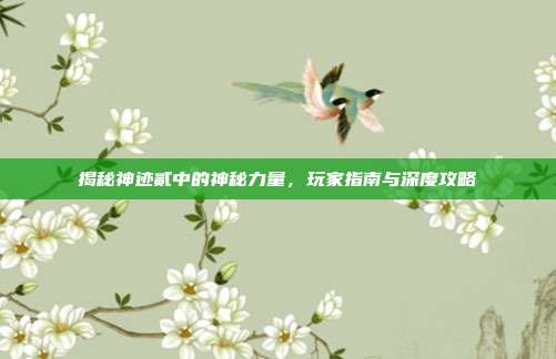 揭秘神迹贰中的神秘力量,玩家指南与深度攻略-第1张图片-速奇网 揭秘神迹贰中的神秘力量,玩家指南与深度攻略-第1张图片-速奇网