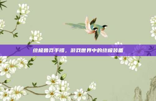 终极鲁莽手镯，游戏世界中的终极装备-第1张图片-速奇网