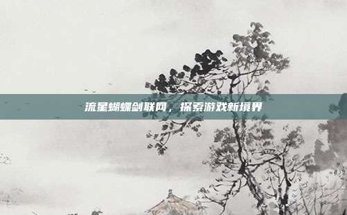 流星蝴蝶剑联网,探索游戏新境界-第1张图片-速奇网 流星蝴蝶剑联网,探索游戏新境界-第1张图片-速奇网