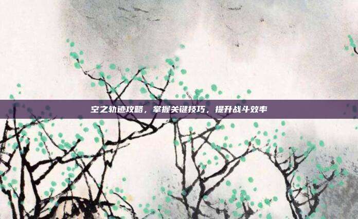 空之轨迹攻略，掌握关键技巧，提升战斗效率-第1张图片-速奇网
