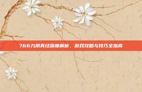 766九阴真经深度解析，游戏攻略与技巧全指南-第1张图片-速奇网