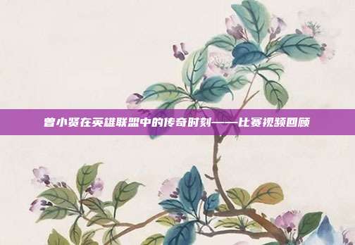 曾小贤在英雄联盟中的传奇时刻——比赛视频回顾-第1张图片-速奇网 曾小贤在英雄联盟中的传奇时刻——比赛视频回顾-第1张图片-速奇网