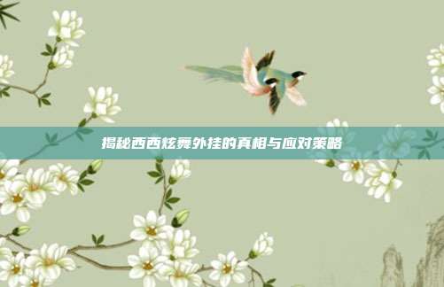 揭秘西西炫舞外挂的真相与应对策略-第1张图片-速奇网 揭秘西西炫舞外挂的真相与应对策略-第1张图片-速奇网