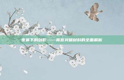 夜幕下的剑影——宵宫突破材料的全面解析-第1张图片-速奇网 夜幕下的剑影——宵宫突破材料的全面解析-第1张图片-速奇网