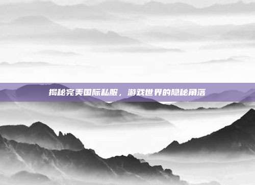 揭秘完美国际私服，游戏世界的隐秘角落-第1张图片-速奇网
