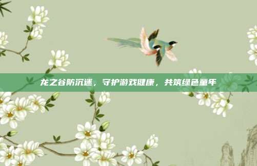 龙之谷防沉迷，守护游戏健康，共筑绿色童年-第1张图片-速奇网