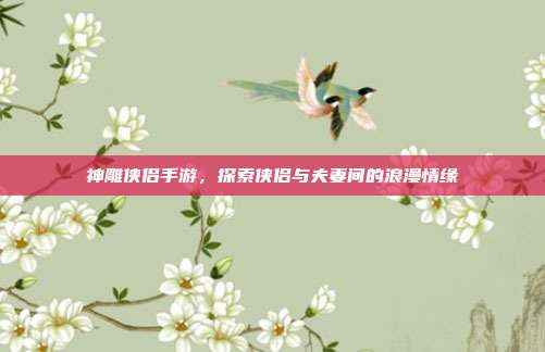 神雕侠侣手游，探索侠侣与夫妻间的浪漫情缘-第1张图片-速奇网