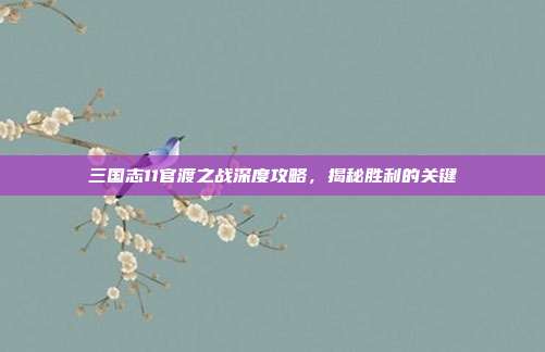 三国志11官渡之战深度攻略，揭秘胜利的关键-第1张图片-速奇网