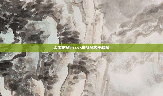 实况足球2012角球技巧全解析-第1张图片-速奇网 实况足球2012角球技巧全解析-第1张图片-速奇网