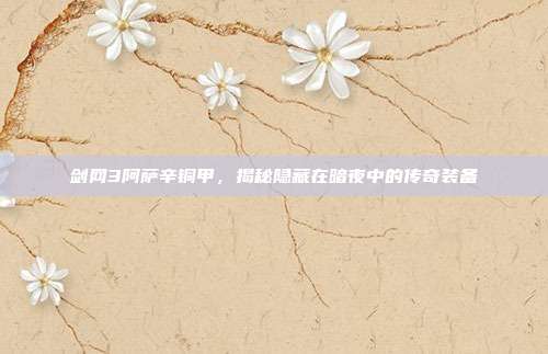 剑网3阿萨辛铜甲,揭秘隐藏在暗夜中的传奇装备-第1张图片-速奇网 剑网3阿萨辛铜甲,揭秘隐藏在暗夜中的传奇装备-第1张图片-速奇网