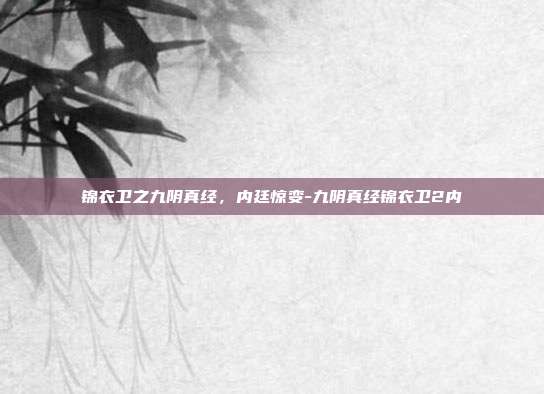 锦衣卫之九阴真经,内廷惊变-九阴真经锦衣卫2内-第1张图片-速奇网 锦衣卫之九阴真经,内廷惊变-九阴真经锦衣卫2内-第1张图片-速奇网