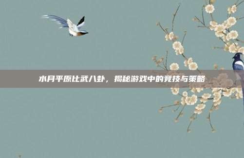 水月平原比武八卦,揭秘游戏中的竞技与策略-第1张图片-速奇网 水月平原比武八卦,揭秘游戏中的竞技与策略-第1张图片-速奇网