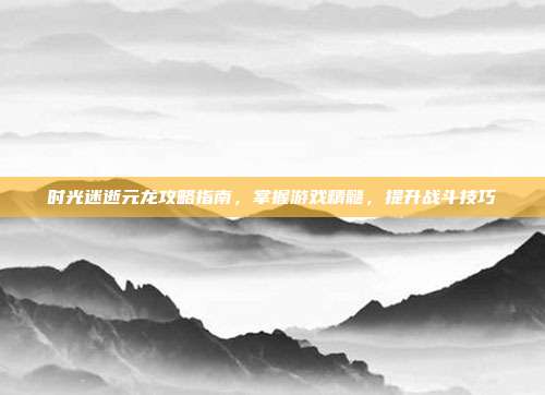 时光迷逝元龙攻略指南,掌握游戏精髓,提升战斗技巧-第1张图片-速奇网 时光迷逝元龙攻略指南,掌握游戏精髓,提升战斗技巧-第1张图片-速奇网