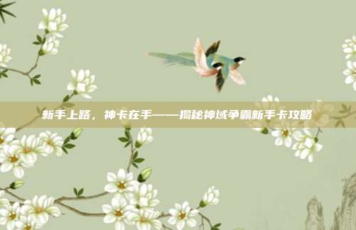 新手上路,神卡在手——揭秘神域争霸新手卡攻略-第1张图片-速奇网 新手上路,神卡在手——揭秘神域争霸新手卡攻略-第1张图片-速奇网