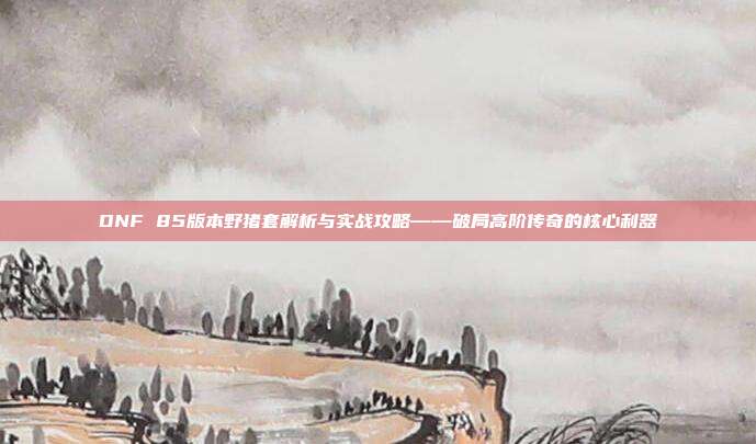 DNF 85版本野猪套解析与实战攻略——破局高阶传奇的核心利器-第1张图片-速奇网 DNF 85版本野猪套解析与实战攻略——破局高阶传奇的核心利器-第1张图片-速奇网