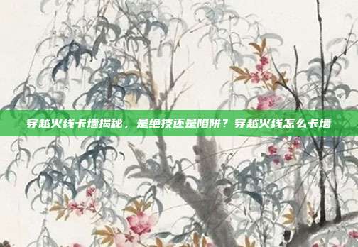 穿越火线卡墙揭秘,是绝技还是陷阱?穿越火线怎么卡墙-第1张图片-速奇网 穿越火线卡墙揭秘,是绝技还是陷阱?穿越火线怎么卡墙-第1张图片-速奇网