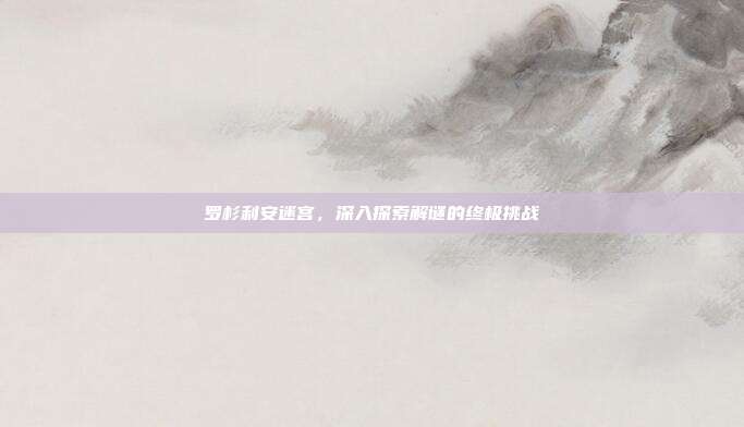 罗杉利安迷宫,深入探索解谜的终极挑战-第1张图片-速奇网 罗杉利安迷宫,深入探索解谜的终极挑战-第1张图片-速奇网