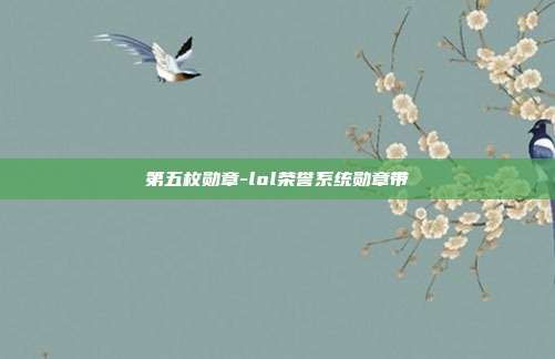 第五枚勋章-lol荣誉系统勋章带-第1张图片-速奇网 第五枚勋章-lol荣誉系统勋章带-第1张图片-速奇网