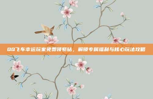 QQ飞车幸运玩家免费领紫钻,解锁专属福利与核心玩法攻略-第1张图片-速奇网 QQ飞车幸运玩家免费领紫钻,解锁专属福利与核心玩法攻略-第1张图片-速奇网