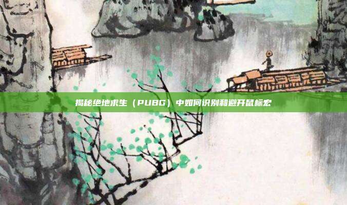 揭秘绝地求生（PUBG）中如何识别和避开鼠标宏-第1张图片-速奇网