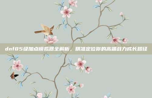 dnf85级加点模拟器全解析,精准定位你的高端战力成长路径-第1张图片-速奇网 dnf85级加点模拟器全解析,精准定位你的高端战力成长路径-第1张图片-速奇网