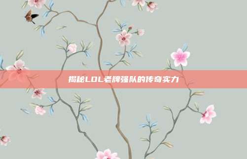 揭秘LOL老牌强队的传奇实力-第1张图片-速奇网 揭秘LOL老牌强队的传奇实力-第1张图片-速奇网