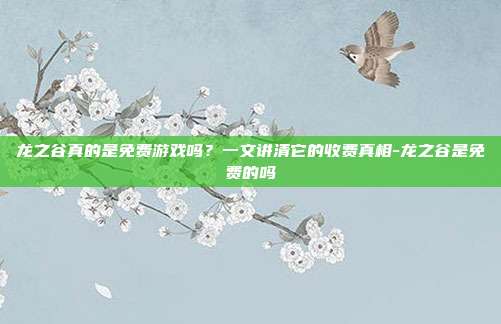 龙之谷真的是免费游戏吗？一文讲清它的收费真相-龙之谷是免费的吗-第1张图片-速奇网