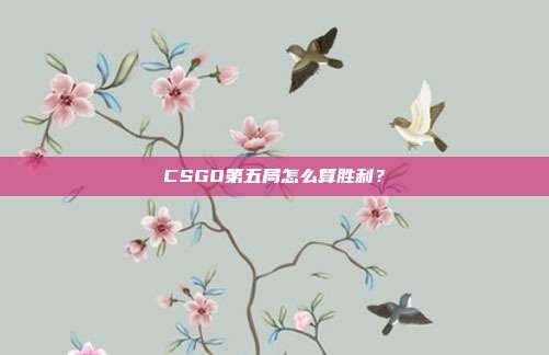 CSGO第五局怎么算胜利？-第1张图片-速奇网