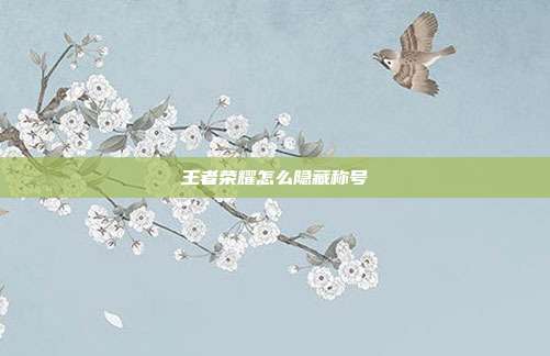 王者荣耀怎么隐藏称号-第1张图片-速奇网 王者荣耀怎么隐藏称号-第1张图片-速奇网