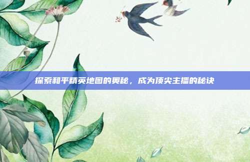 探索和平精英地图的奥秘,成为顶尖主播的秘诀-第1张图片-速奇网 探索和平精英地图的奥秘,成为顶尖主播的秘诀-第1张图片-速奇网