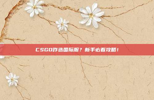 CSGO咋选国际服?新手必看攻略!-第1张图片-速奇网 CSGO咋选国际服?新手必看攻略!-第1张图片-速奇网