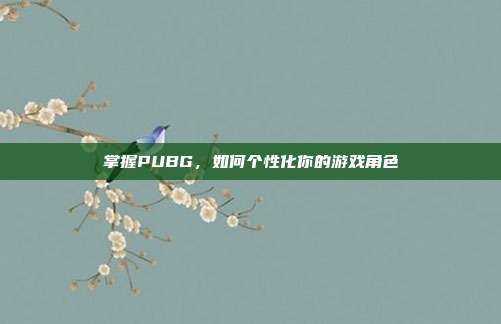 掌握PUBG,如何个性化你的游戏角色-第1张图片-速奇网 掌握PUBG,如何个性化你的游戏角色-第1张图片-速奇网