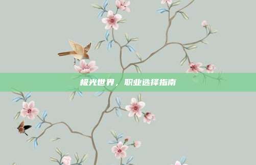 极光世界,职业选择指南-第1张图片-速奇网 极光世界,职业选择指南-第1张图片-速奇网