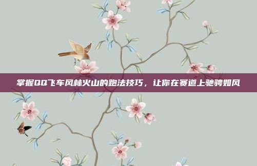掌握QQ飞车风林火山的跑法技巧,让你在赛道上驰骋如风-第1张图片-速奇网 掌握QQ飞车风林火山的跑法技巧,让你在赛道上驰骋如风-第1张图片-速奇网