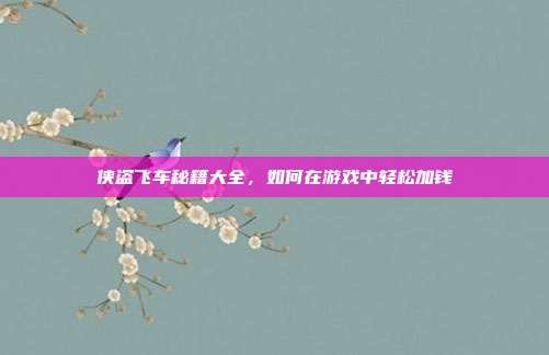 侠盗飞车秘籍大全，如何在游戏中轻松加钱-第1张图片-速奇网